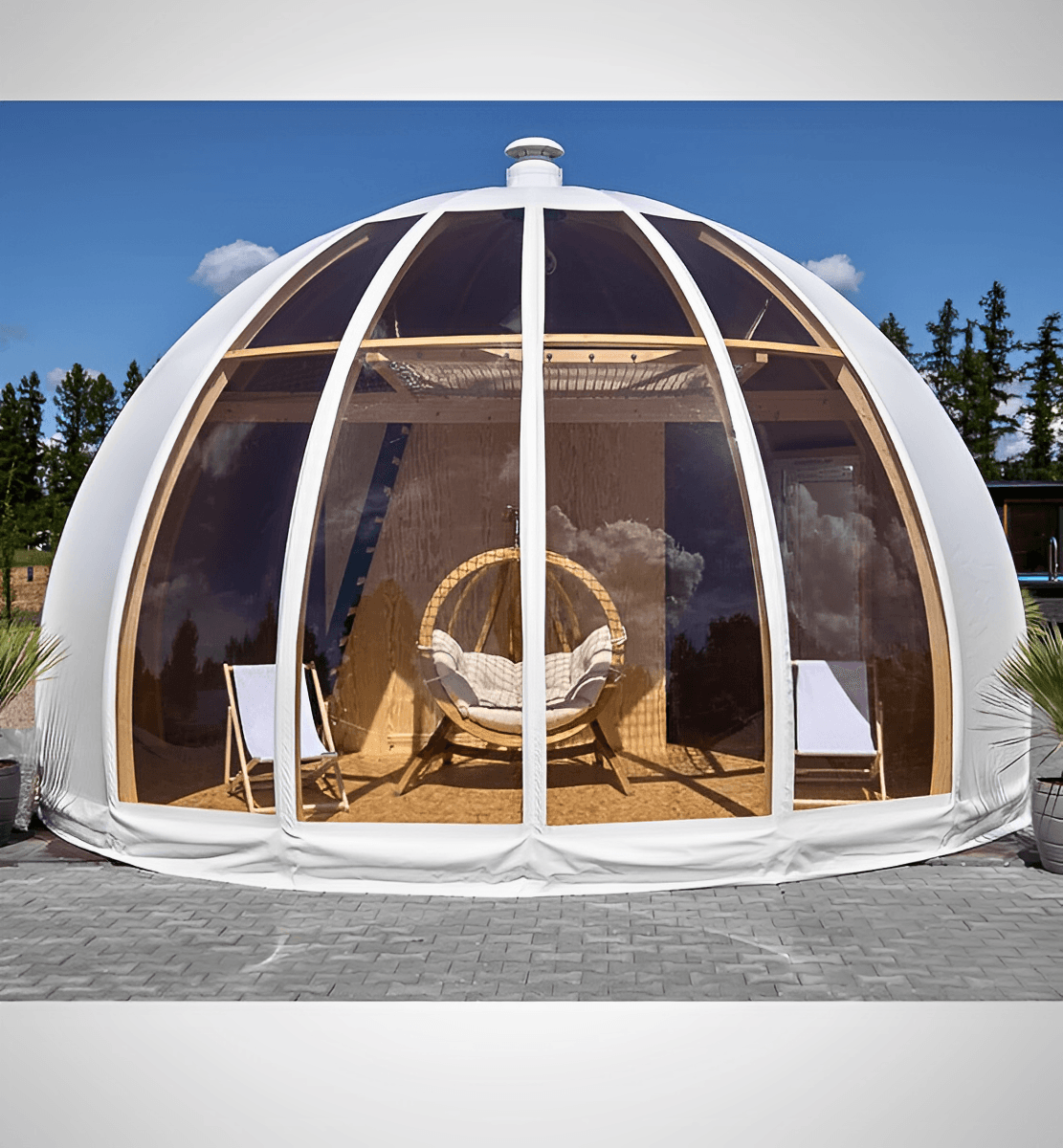 exklusives Iglu Glamping Haus teltta mit Kuppel & 2 Etagen– hikipuu