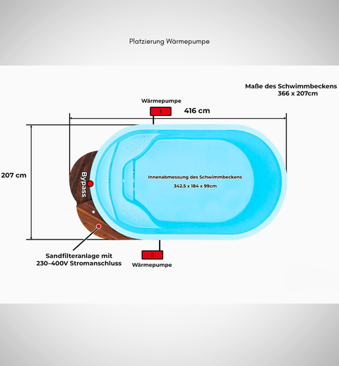 Holz-Aufstellpool allas S