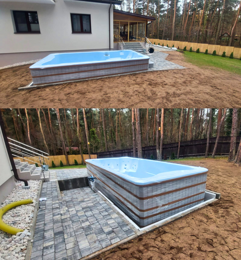 Holz-Aufstellpool allas combi