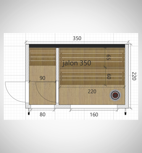 Thermoholz 2-Raum Saunahaus jalon 350x220
