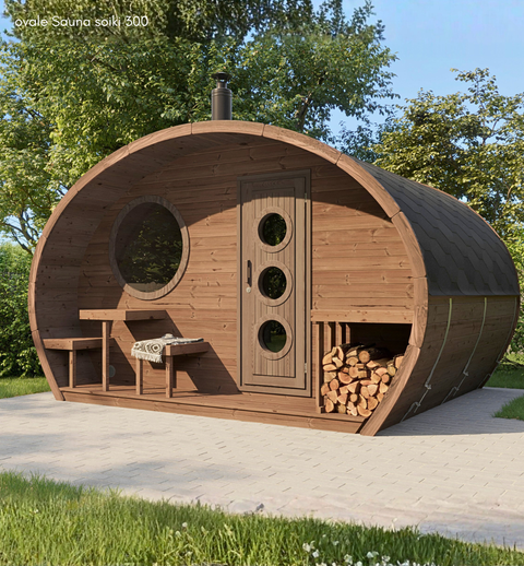 Thermoholz ovale Sauna soiki