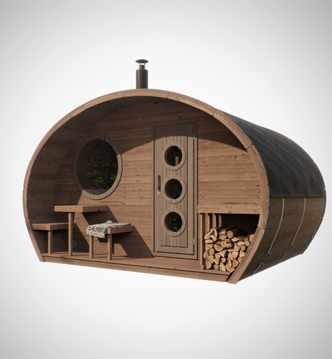 Thermoholz ovale Sauna soiki