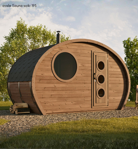 Thermoholz ovale Sauna soiki