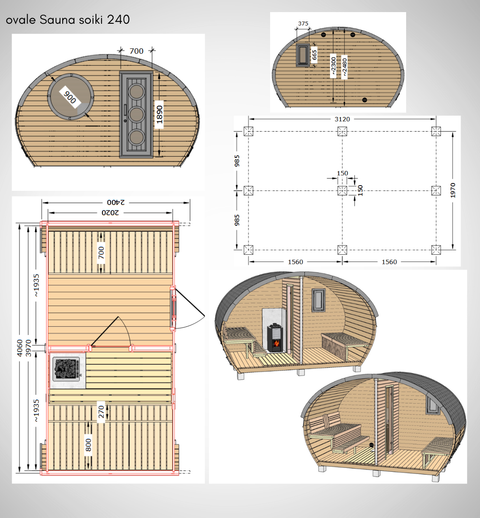 Thermoholz ovale Sauna soiki