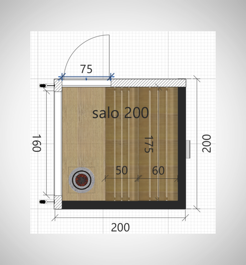 Thermoholz 1-Raum Saunahaus salo 200x200